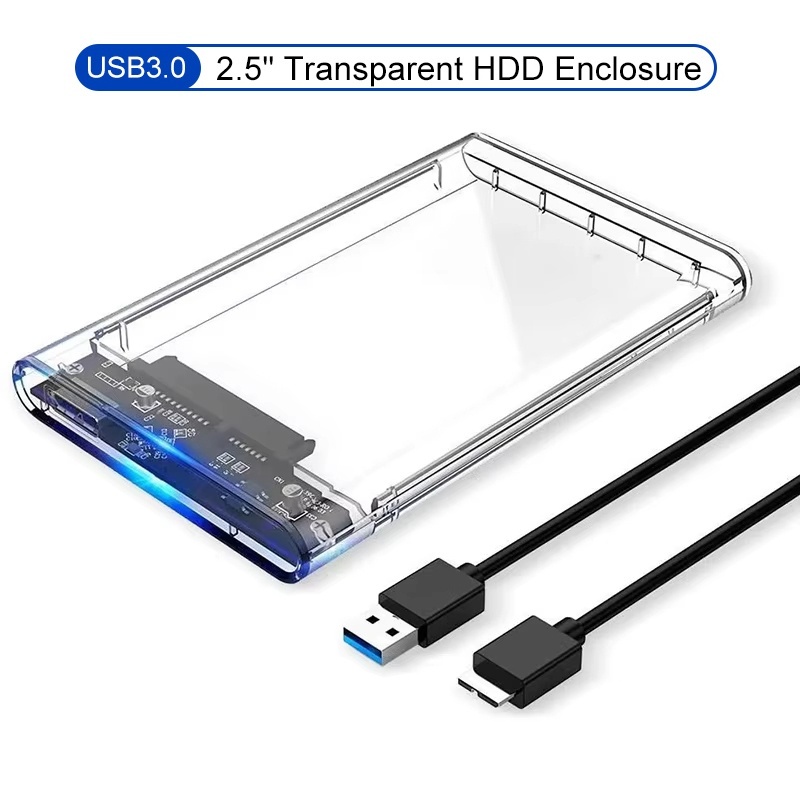 Laptop External Accessories - กล่องเก็บข้อมูลภายนอกแบบใส USB Type C ขนาด 2.5