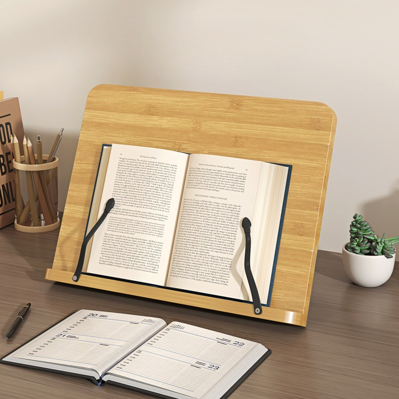 Laptop Accessories For Office - ขาตั้งหนังสือไม้, ที่วางแล็ปท็อปอเนกประสงค์, ขาตั้งปรับระดับได้ 8 ระดับ