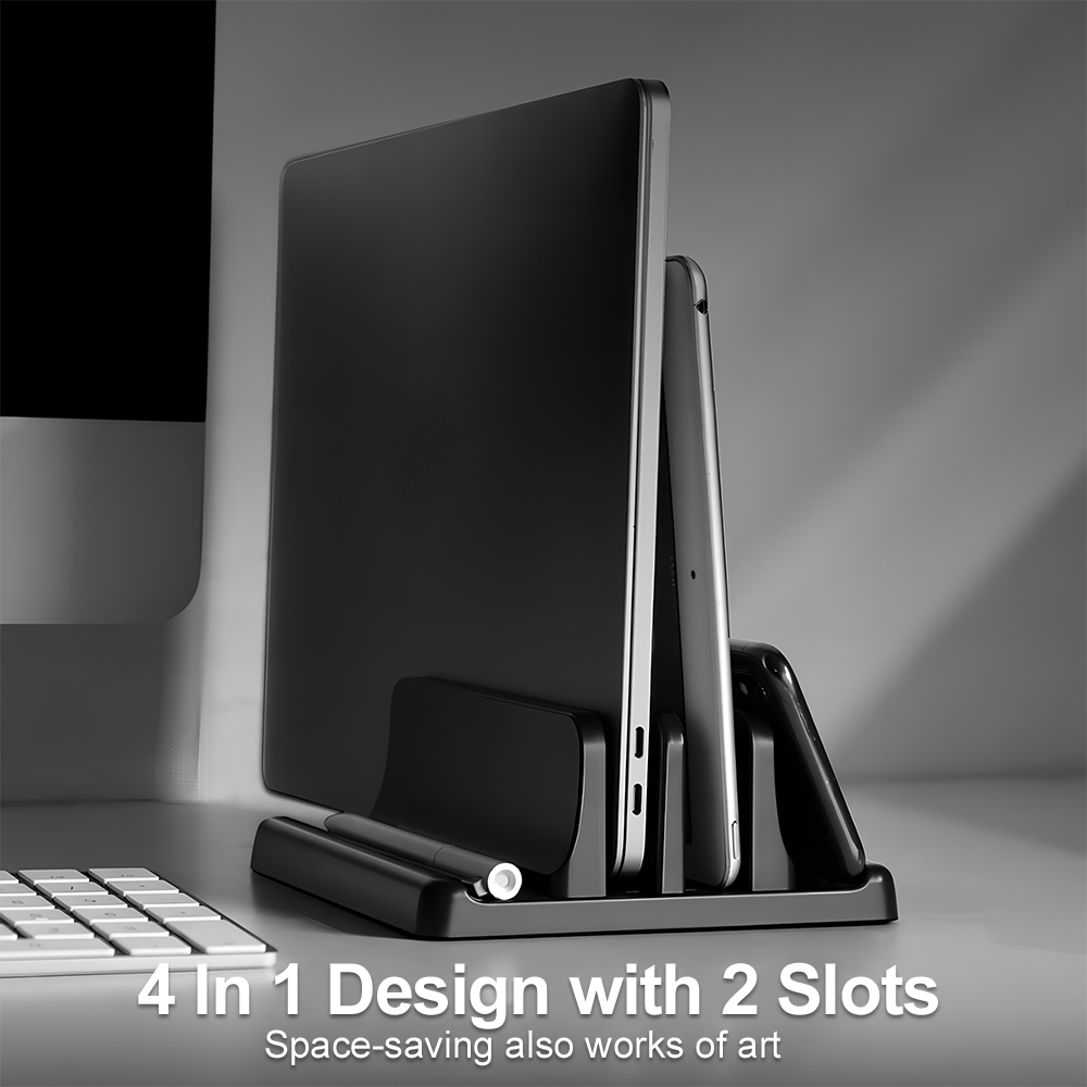 Laptop Stand Riser - ขาตั้งแล็ปท็อป 4in1 ปรับระดับความกว้างได้ ประหยัดพื้นที่ ใช้ได้กับโน้ตบุ๊ก แท็บเล็ต