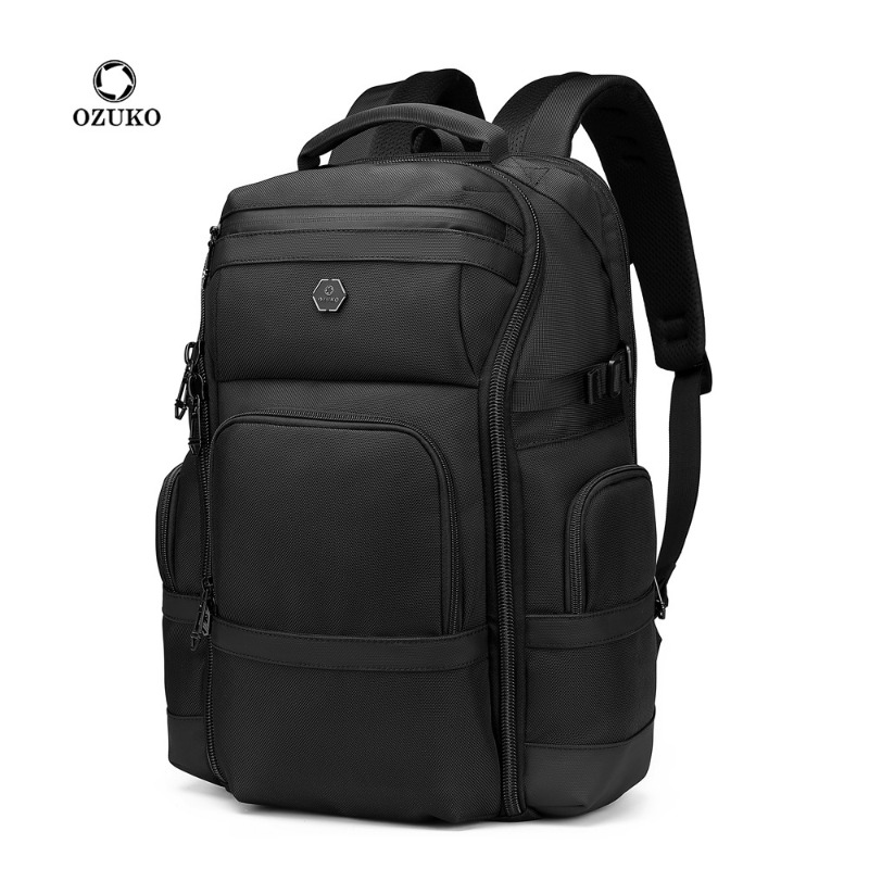 Laptop Bag Waterproof - กระเป๋าเป้สะพายหลังสำหรับแล็ปท็อปธุรกิจความจุขนาดใหญ่ กันน้ำ มีหลายช่อง เหมาะสำหรับเดินทางและไปโรงเรียนสำหรับผู้ชาย