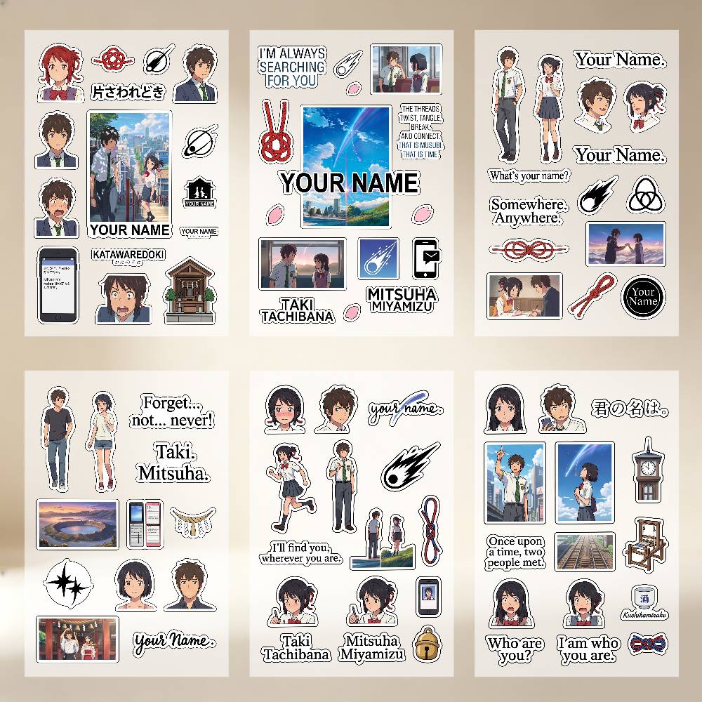 Laptop Accessories Name - สติ๊กเกอร์อนิเมะ Your Name มิตสึฮะ สำหรับติดตัวถังรถยนต์ กันชน