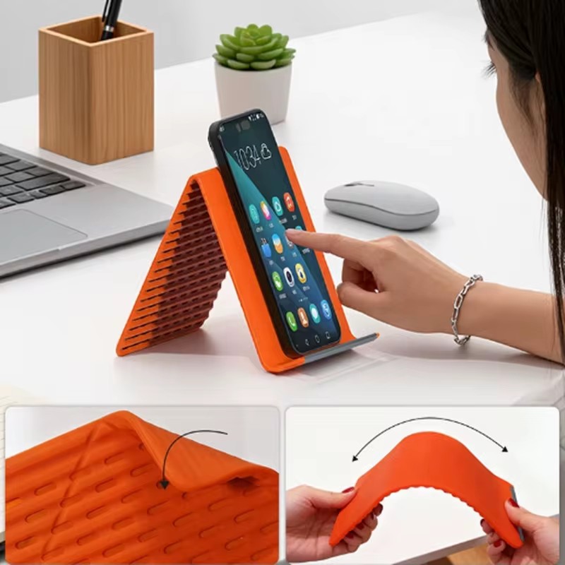 Laptop Accessories For Office - ที่วางโทรศัพท์ซิลิโคนแบบพับได้แบบพกพาปรับได้หลายมุมขาตั้งตั้งโต๊ะสำหรับแล็ปท็อปแท็บเล็ตโฮมออฟฟิศ