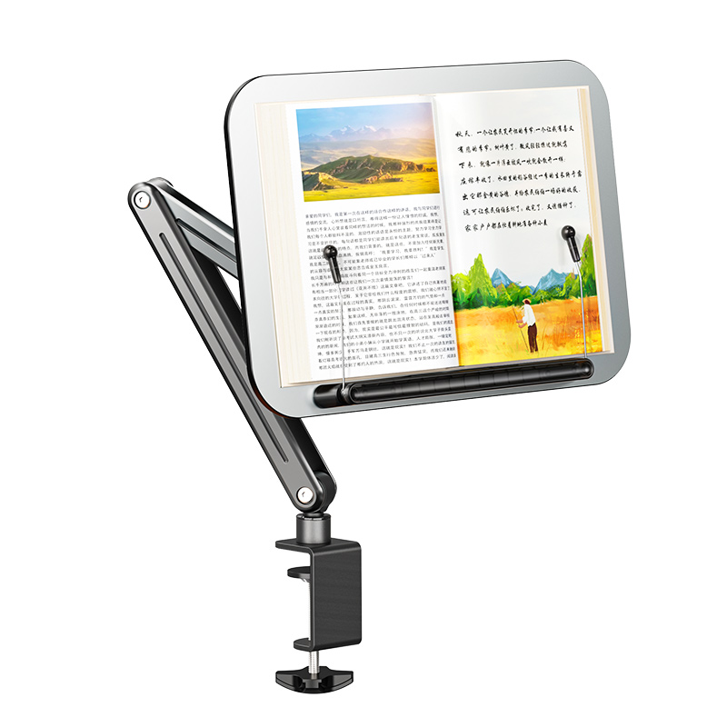 Laptop Stand Riser - ขาตั้งหนังสือสําหรับอ่านหนังสือ, ที่วางแบบปรับได้พร้อมแผ่นรอง/หนังสือ, ตัวยกเดสก์ท็อปแบบพับได้สําหรับตําราอาหาร, แผ่นเพลง, ที่วางหนังสือแล็ปท็อป