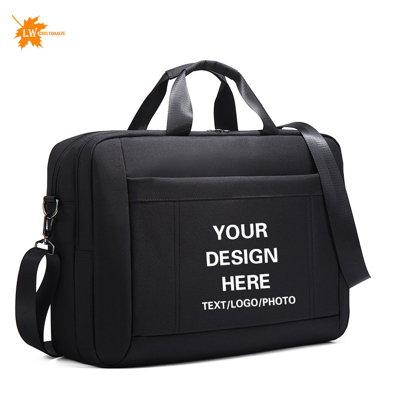 Laptop Accessories Name - กระเป๋าถือผู้ชาย พิมพ์ลายตามสั่ง พร้อมโลโก้และชื่อ กระเป๋าเอกสารธุรกิจ ขนาด 15.6-17.3
