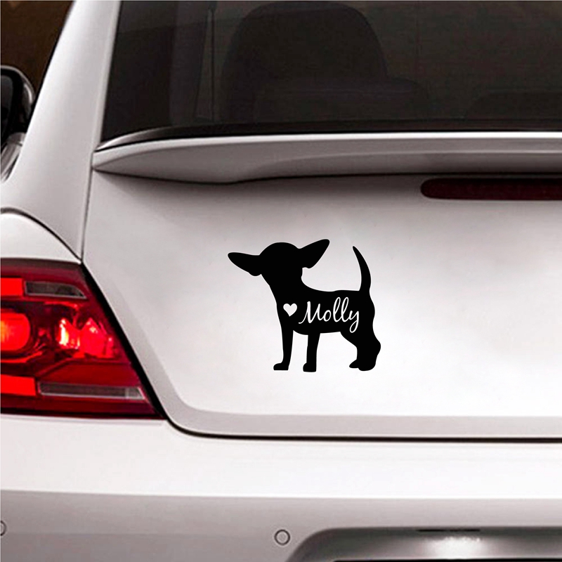 Laptop Accessories Name - น่ารัก Chihuahua Decal สุนัขชื่อสติกเกอร์ไวนิล,CUSTOM สัตว์เลี้ยงสุนัข Silhouette
