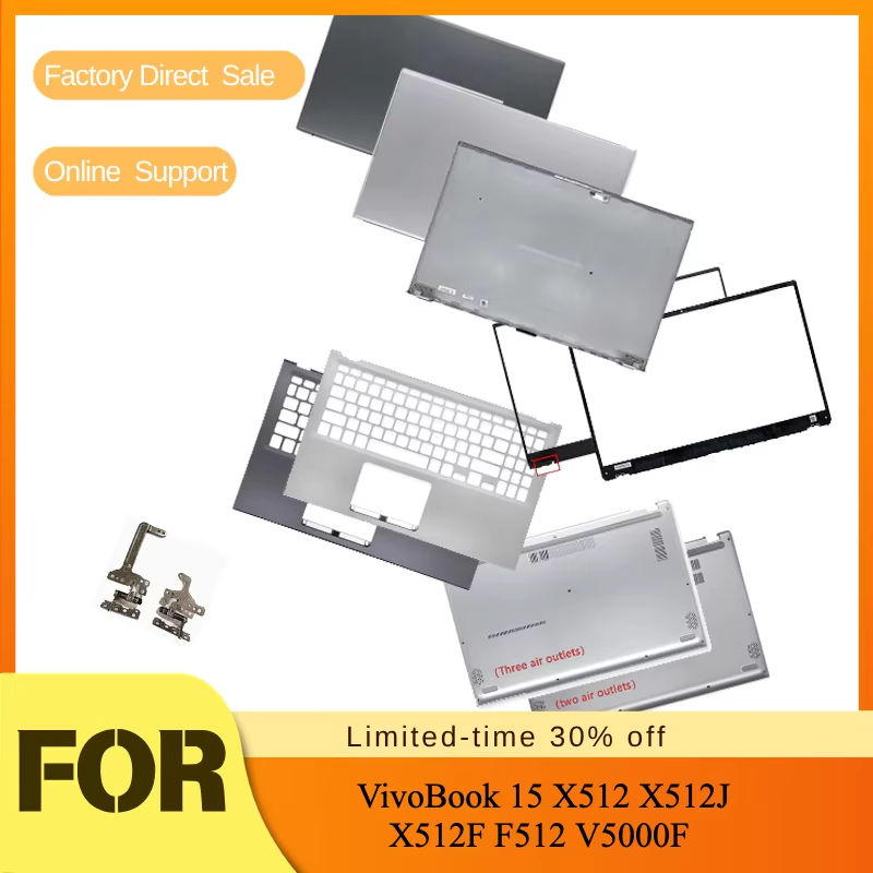 Laptop Accessories For Asus Vivobook - ที่วางฝ่ามือ/อุปกรณ์เสริมด้านล่าง/เคสแล็ปท็อป/ฝาหลังจอ LCD/กรอบด้านหน้าสำหรับ ASUS VivoBook 15 X512