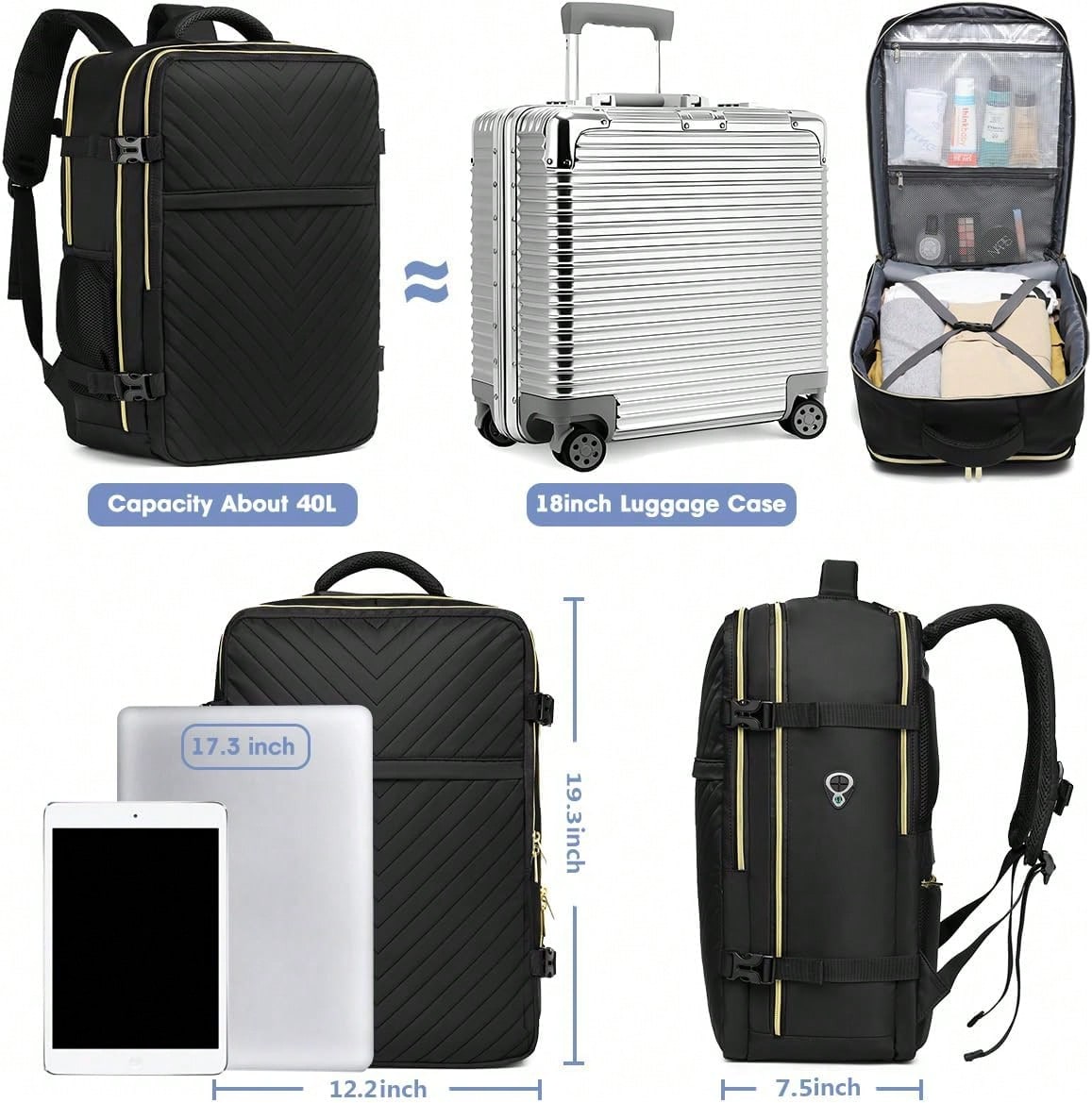 กระเป๋าเป้เดินทางขนาดใหญ่ - กร - Laptop Bag Waterproof บทวิจารณ์และราคา