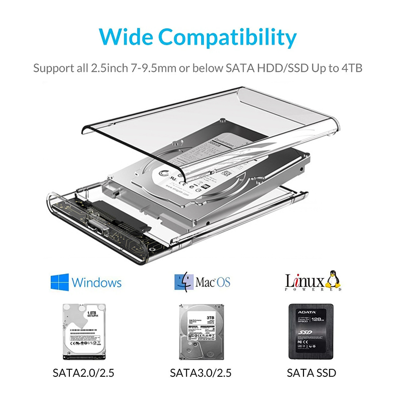 กล่องเก็บข้อมูลภายนอกแบบใส USB - Laptop External Accessories บทวิจารณ์และราคา
