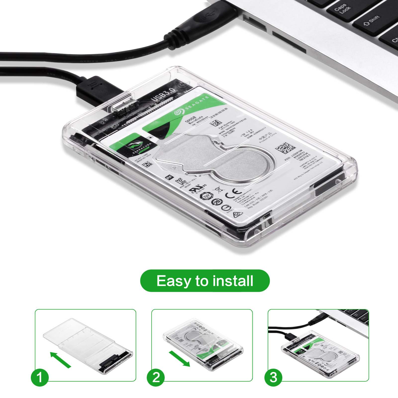 กล่องเก็บข้อมูลภายนอกแบบใส USB - Laptop External Accessories บทวิจารณ์และราคา