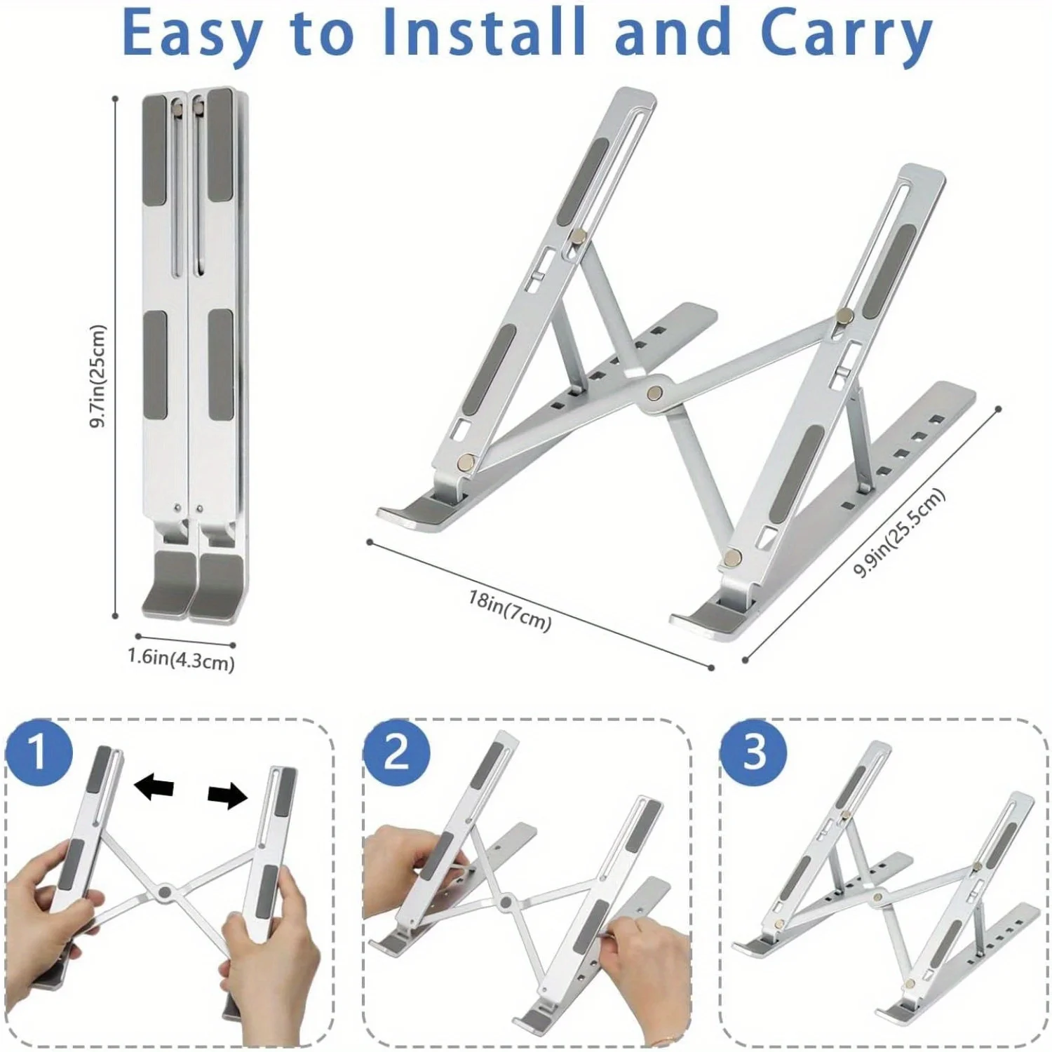 ขาตั้งโน้ตบุ๊กอะลูมิเนียมพับได - Laptop Stand Riser บทวิจารณ์และราคา