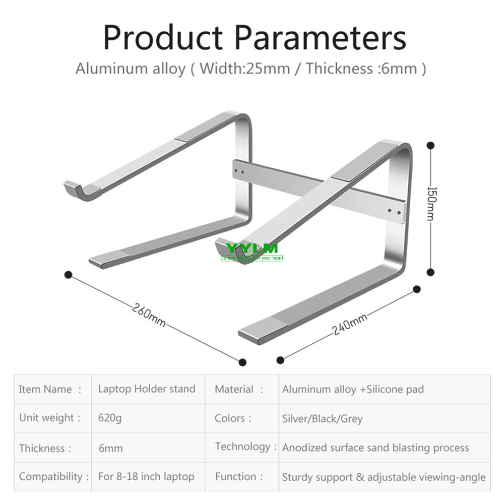 อลูมิเนียมขาตั้งแล็ปท็อปโน้ตบุ - Laptop Stand Riser บทวิจารณ์และราคา