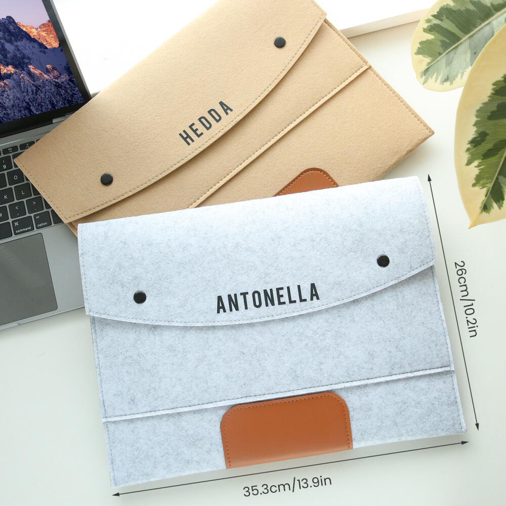 แฟ้มเอกสารผ้าสักหลาดแบบมีกระดุ - Laptop Accessories Name บทวิจารณ์และราคา