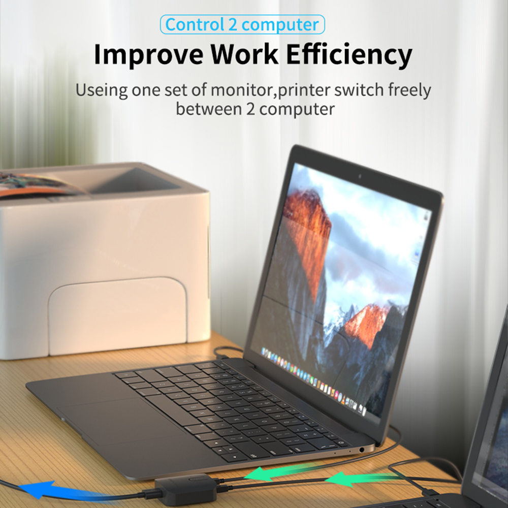 2X1กล่องสวิตช์ KVM ตัวเลือกสวิ - Laptop Accessories Toys บทวิจารณ์และราคา