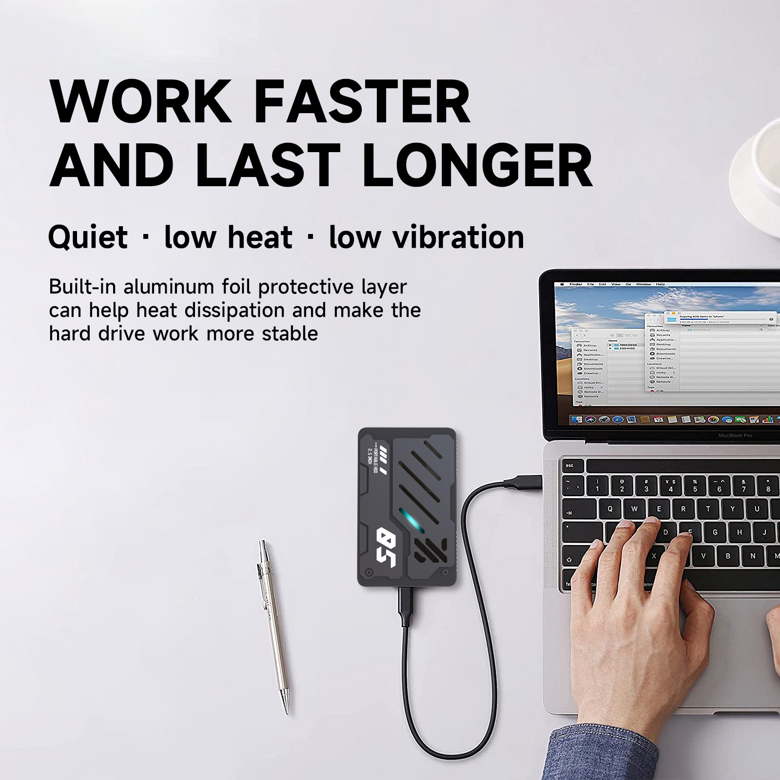 USB3.0 Type-C ฮาร์ดไดรฟ์ภายนอก - Laptop External Accessories บทวิจารณ์และราคา
