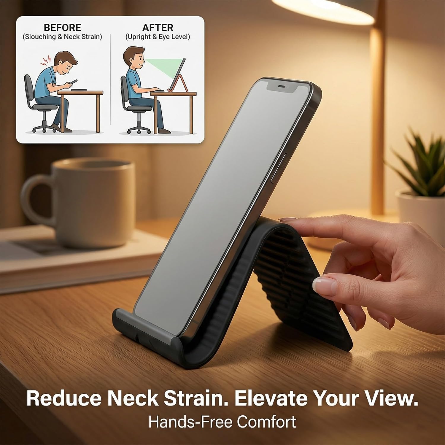 ที่วางโทรศัพท์ซิลิโคนแบบพับได้ - Laptop Accessories For Office บทวิจารณ์และราคา