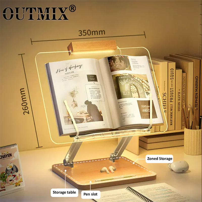 แท่นอ่านหนังสือไม้พร้อมไฟอะคริ - Laptop Accessories For Office บทวิจารณ์และราคา