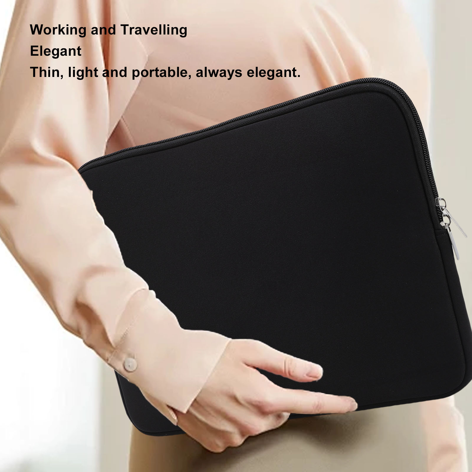 กระเป๋าแท็บเล็ตสีดํากันน้ํา Ne - Laptop Sleeve Neoprene บทวิจารณ์และราคา