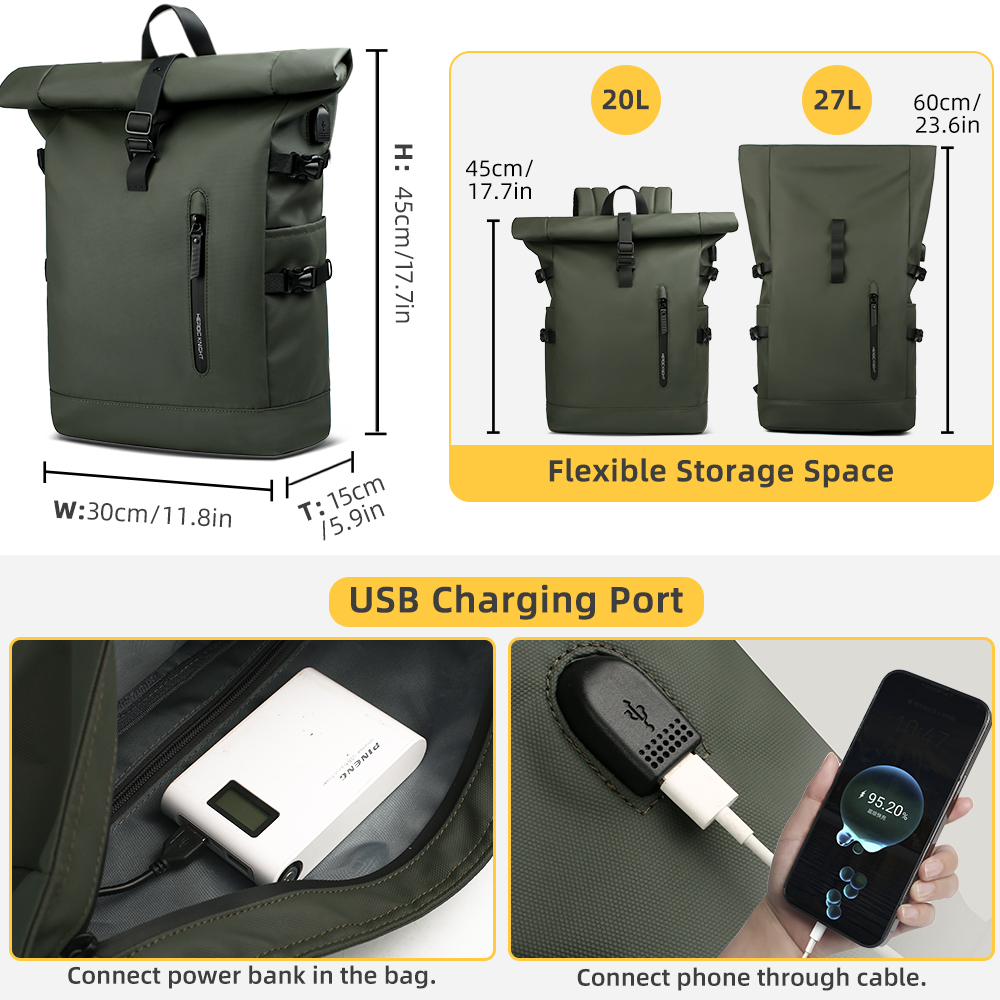 Heroic Knight กระเป๋าเป้สะพายห - Laptop Bag Waterproof บทวิจารณ์และราคา